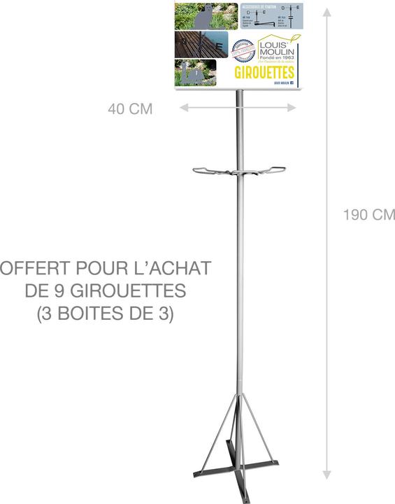 Produktbild Louis Moulin Dekoratives Windspiel Hahn