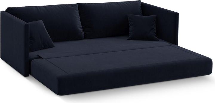 Actual product image Cosmopolitan Design Velvet Sofa With Bed Function, "Shannon", 3 Seats, Royal Blue, 209x94x87 Made in Europe (3-seater)
