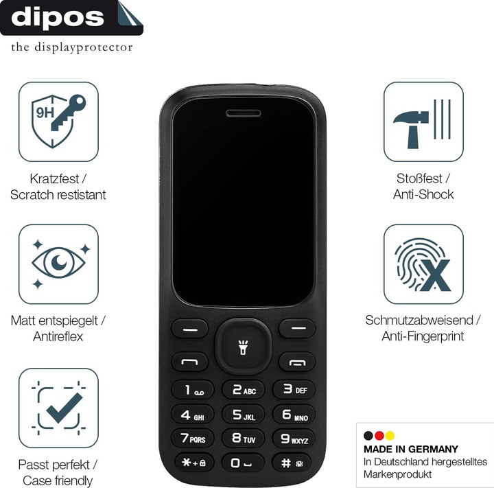 Produktbild Dipos Anti-Shock Displayschutz Matt 9H (1 Stück, MyPhone Fusion)