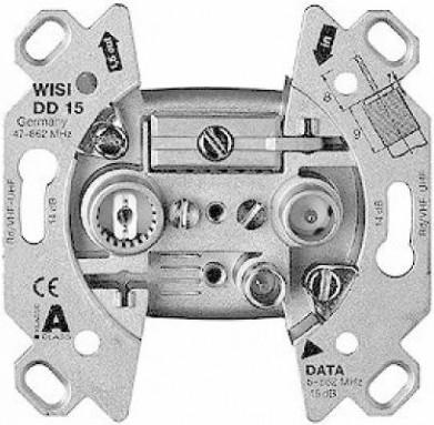 Produktbild Feller Multimedia-Dose DD4 für R/TV/Modem