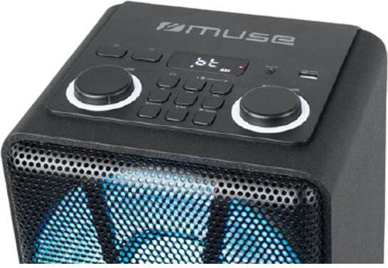 Actual product image Muse M-1805 DJ portable speaker Stereo portable speaker Black (Rechargeable battery operated, Electrical connection)