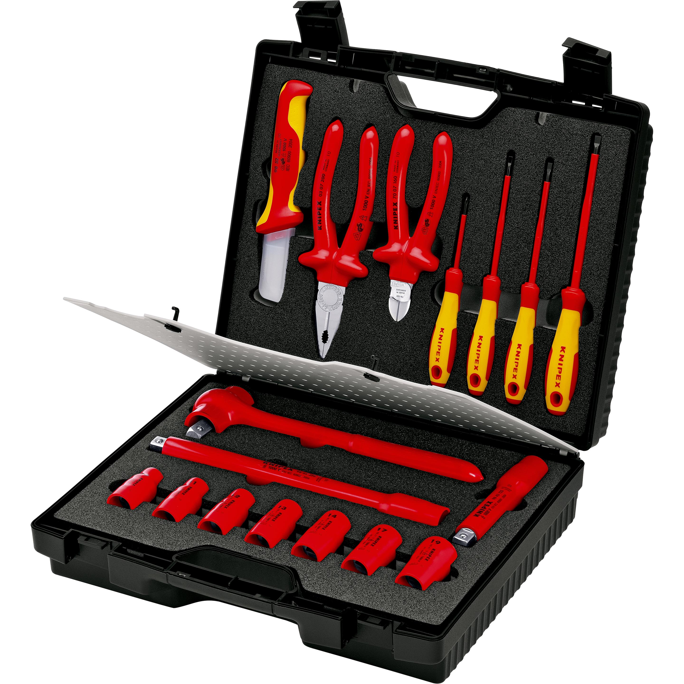 Knipex, Werkzeugkoffer, Kompaktkoffer (17 Teile)