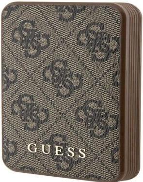 Actual product image Guess Powerbank 15W GUPB5LP4GEGW 5000mAh brązowy/brown 4G Leather Metal Logo (5000 mAh, 15 W, 18.50 Wh)