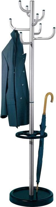 Actual product image Kerkmann Coat stand, 8 hooks, umbrella stand, silver.