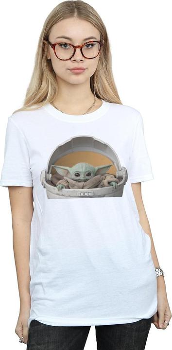 Actual product image Star Wars Womens/Ladies The Mandalorian The Child Pod Cotton Boyfriend T-Shirt (XL)