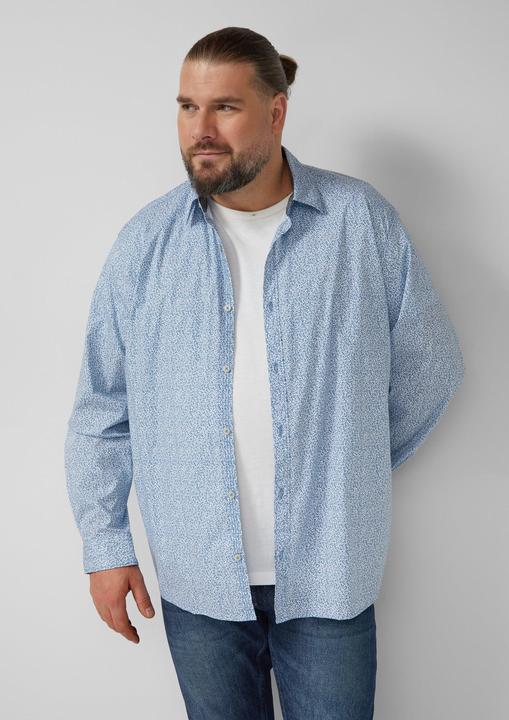 Immagine prodotto s.Oliver Hemd Hemd aus Baumwollstretch mit All-over-Print (3XL)
