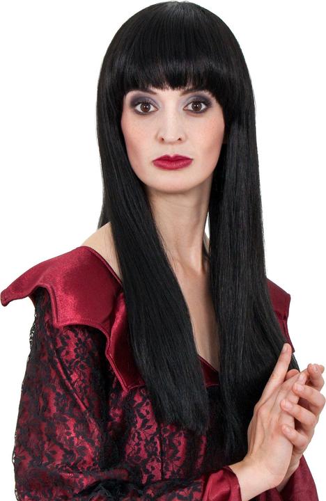 Actual product image Maskworld Langhaarperücke schwarz mit Pony