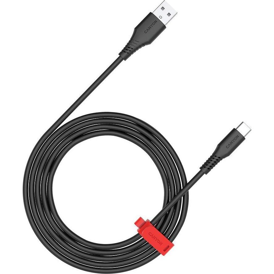 Canyon Cable cable AC18SC A-C 18W 1.2m Black (1.20 m, 18 W), Cavo USB