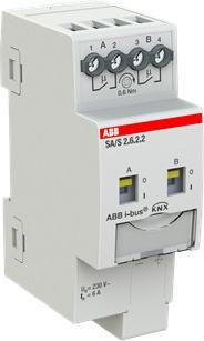 Actual product image ABB Stotz & Kontakt SA/S2.6.2.2 Switch actuator, 2-gang, 6 A, REG SA/S2.6.2.2 (Switch actuator)