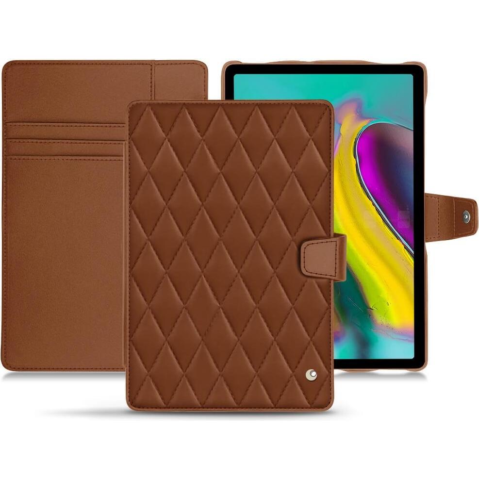 Noreve Lederschutzhülle Wallet (Galaxy Tab S5e), Tablet Hülle, Braun