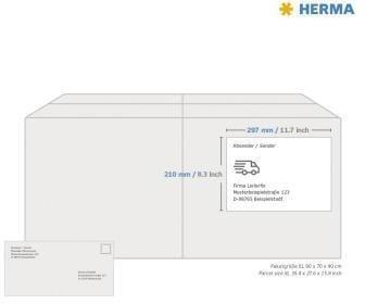 Produktbild HERMA Transparente Etiketten A4