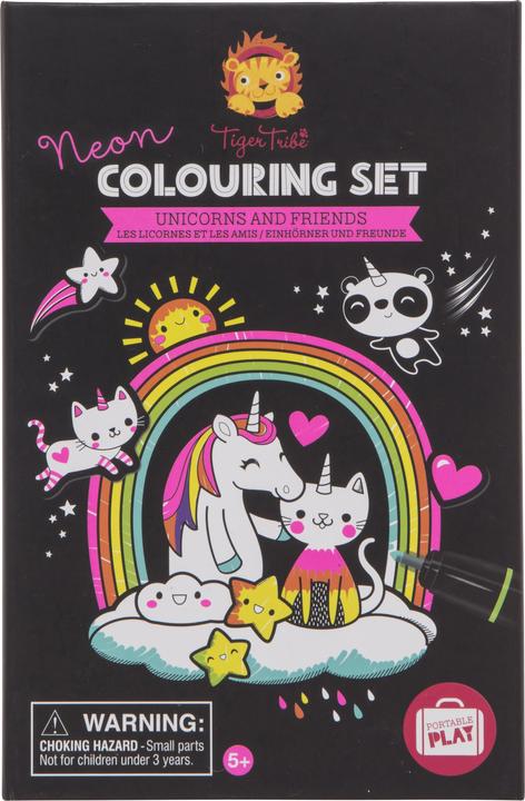 Actual product image Tiger Tribe 3760258 Neon Colouring Sets/Uorn&Friend watercolor kits, colorful