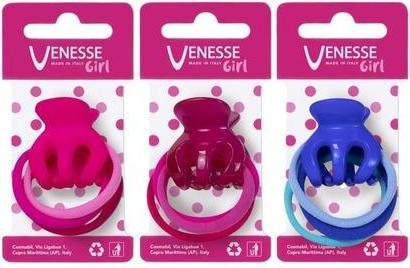 Venesse Kinderhaarspangen mit Mikrofasergummibändern (3 Stk.)