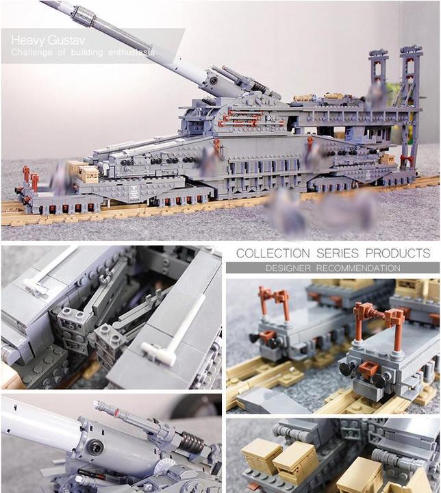 Actual product image Kazi Railway gun "Dora" 3in1