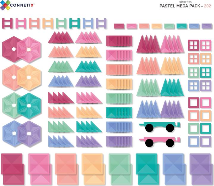 Actual product image Connetix Pastel Mega Pack
