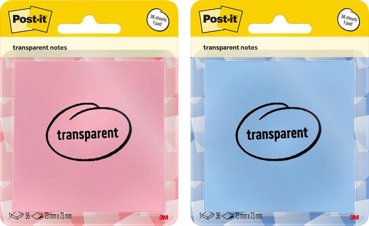 Actual product image Post-it Haftnotizen transparent (73 x 73 mm)