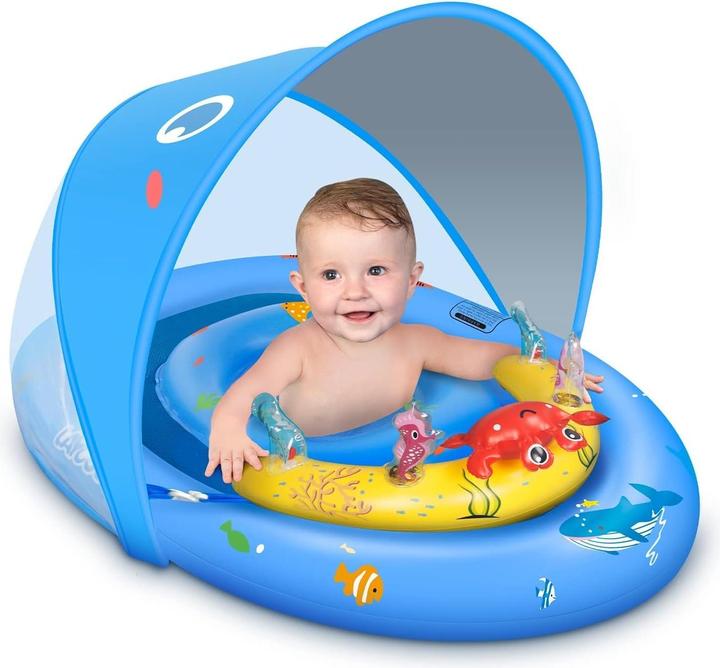 Immagine prodotto Activity Board Anello da nuoto per bambini con tettuccio parasole UPF50+ e gioco