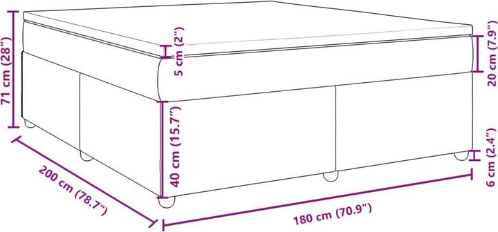 Image du produit vidaXL Boxspringbett (180 x 200 cm)
