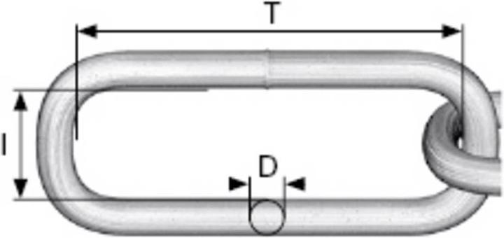 Produktbild Dörner + Helmer 171896 Rundstahlkette Silber Stahl galvanisch verzinkt 10m (10 m)