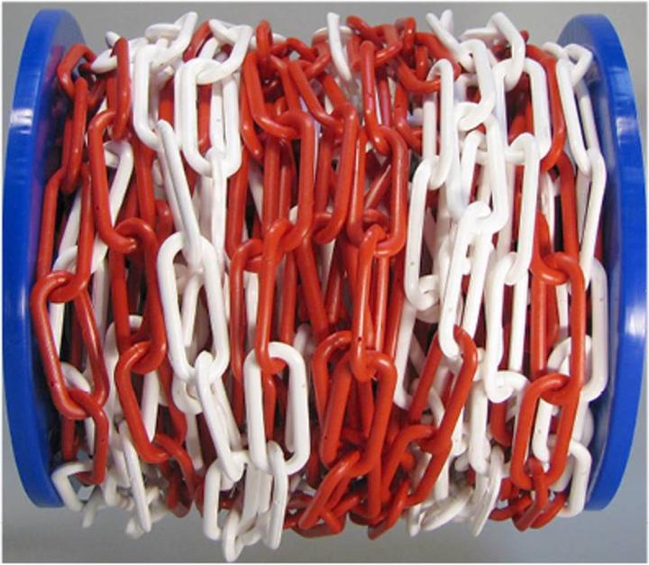 Produktbild Dörner + Helmer Absperrkette Rot, Weiss Kunststoff 128953 25 m (128953) (25 m)