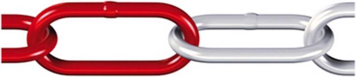 Produktbild Dörner + Helmer Rundstahlkette Rot, Weiss Stahl verzinkt 171930 15 m (171930) (15 m)
