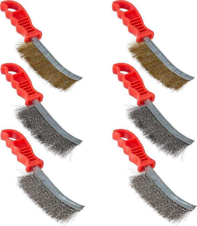 Actual product image Relaxdays 6x wire brush