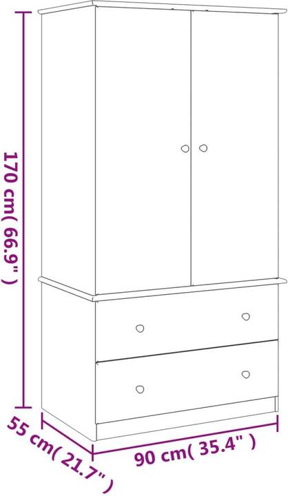 Produktbild vidaXL Kleiderschrank (90 x 55 x 170 cm)