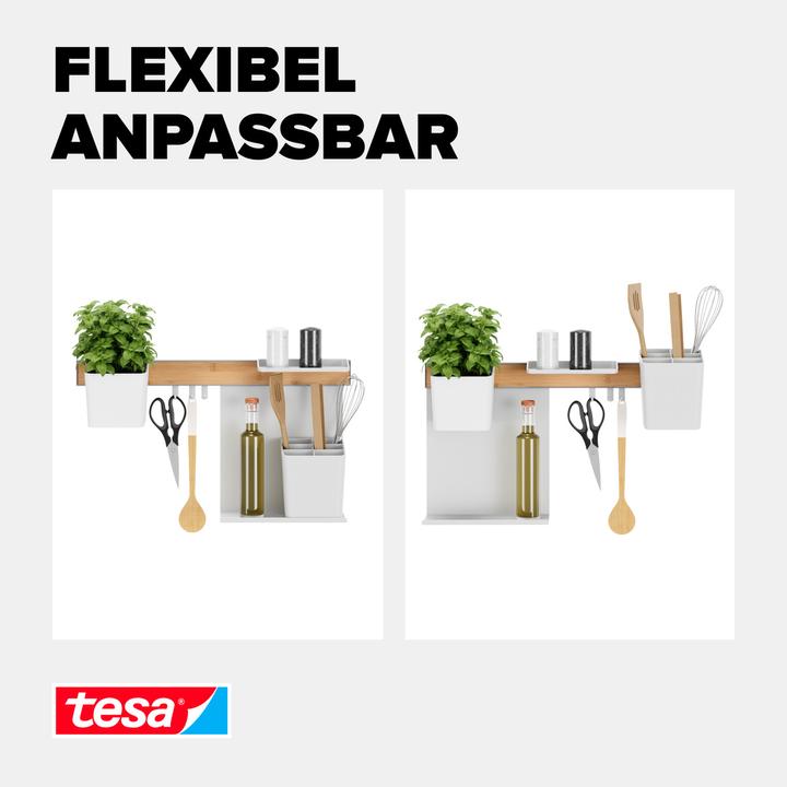Image du produit tesa Organiseur de cuisine Combi-Set M à coller, montage sans perçage