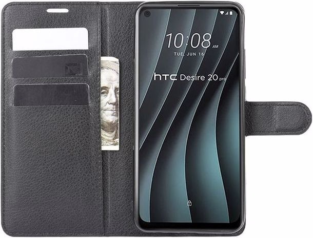 Produktbild MU Classic Litchi Leder Bookcover Series (HTC Desire 20 Pro)