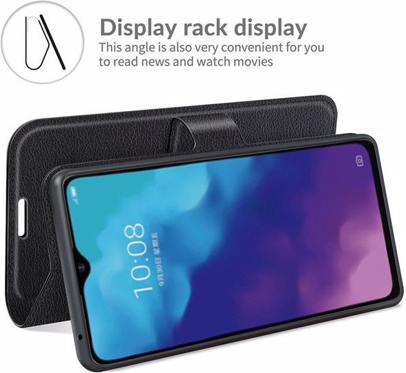 Image du produit MU Classic Série de couvertures de livres en cuir litchi (ZTE Blade V2020 5G, ZTE Blade V30 Vita)