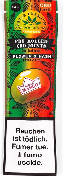 Swiss Premium Pollen Pre Rolled Joint Mango Haze 2pcs (4.91 g, Indoor)