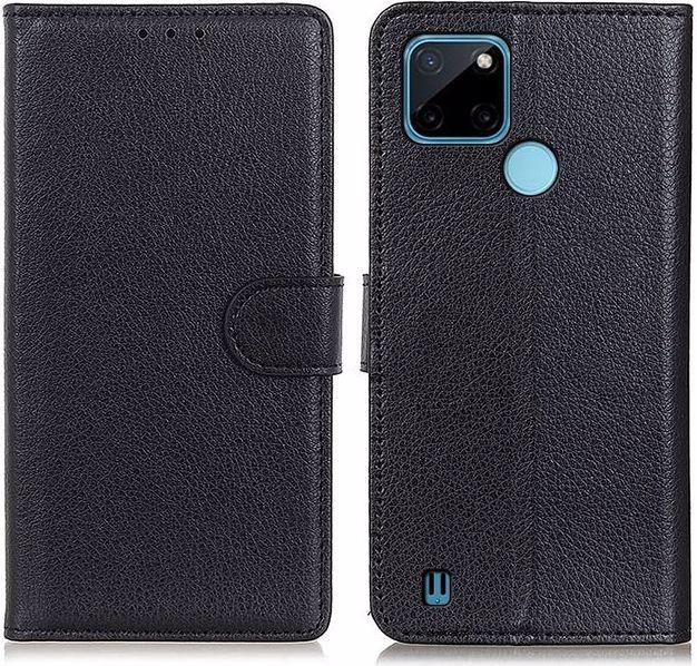 Actual product image MU Classic Litchi Leather Bookcover Series (Realme C25Y, Realme C21Y)