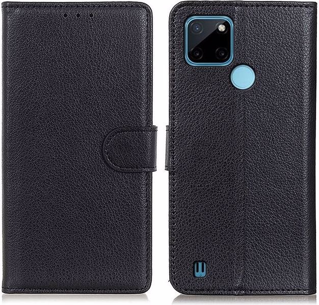 Produktbild MU Classic Litchi Leder Bookcover Series (Realme C25Y, Realme C21Y)