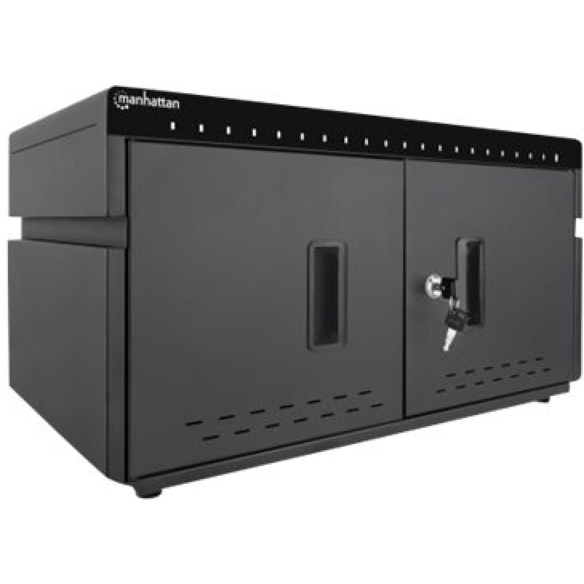 Manhattan Armadio di ricarica a 20 porte (360 W), Caricatore USB, Nero