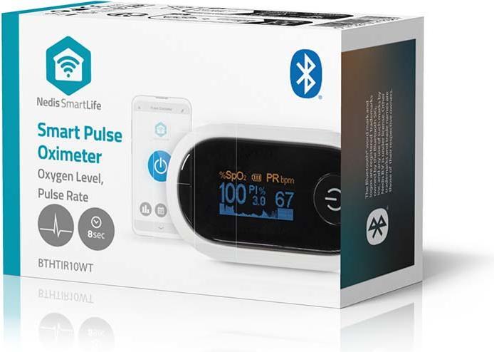 Actual product image Nedis SmartLife Pulse Oximeter | Bluetooth | OLED Display | Audible Alarm / Anti-Motion Interference