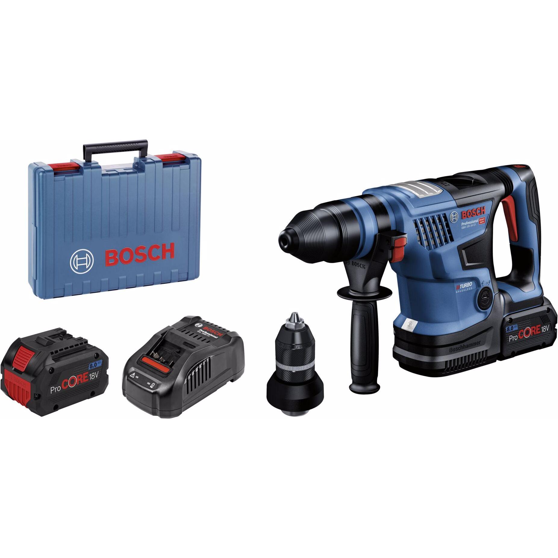 Bosch Professional, Bohrmaschine + Akkuschrauber, GBH 18V-34 CF (Akkubetrieb)