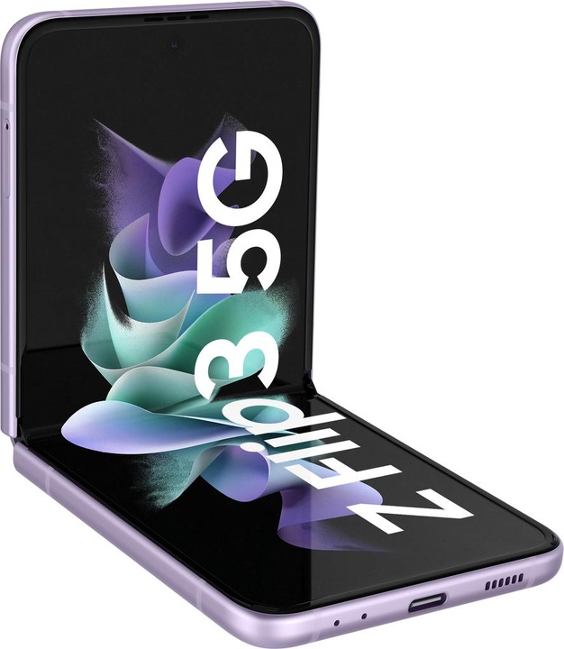 Actual product image Samsung Galaxy Z Flip3 5G EU (128 GB, Lavender, 6.70", SIM + eSIM, 12 Mpx, 5G)