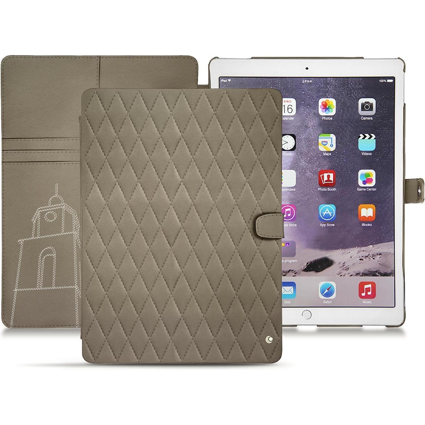 Noreve Lederschutzhülle Wallet (iPad Pro 12.9), Tablet Hülle, Braun