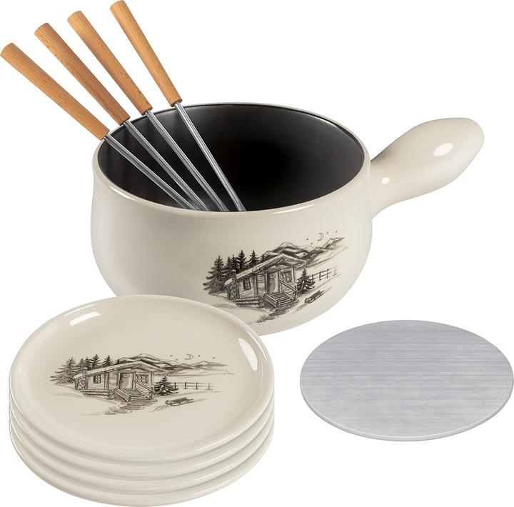 Kuhn Rikon Käsefondue Set Chalet 10-teilig (Käsefondue)