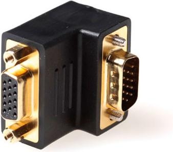 Produktbild Angled adapter VGA male to female. Gender: VGA Angled M/F Vga angled adapter m/f down (VGA)