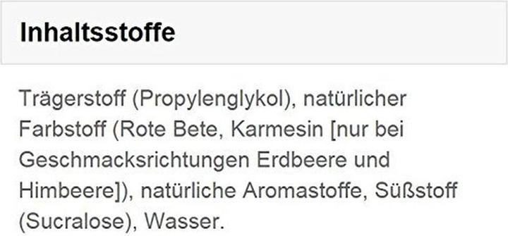 Nährwerte und Zutaten MyProtein Flav