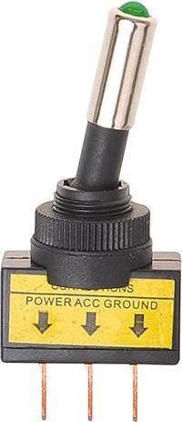 Image du produit ProPlus Interrupteur à bascule LED vert 12V-max. 20A sous blister