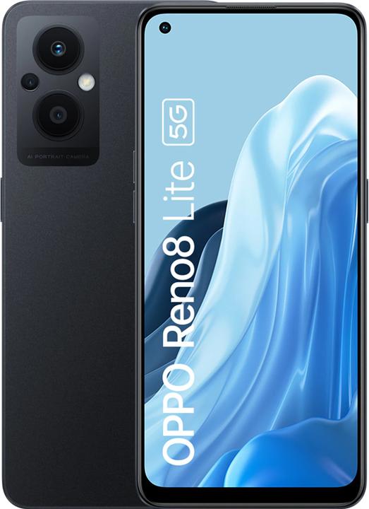 Actual product image OPPO Reno 8 Lite (128 GB, Cosmic Black, 6.43", Dual SIM, 5G)