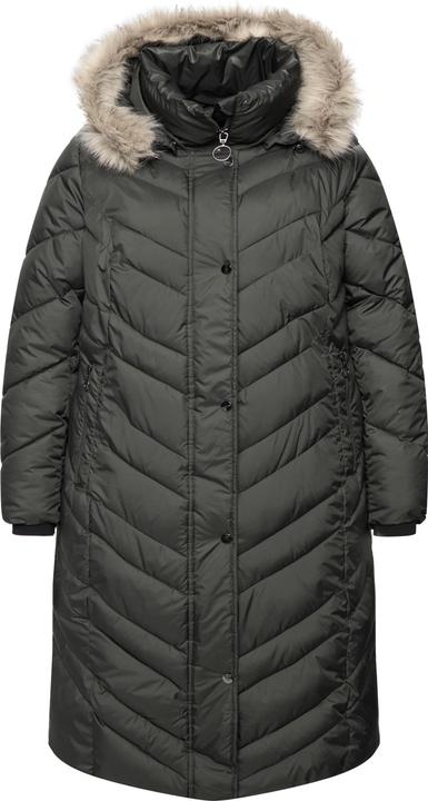 Produktbild Ulla Popken Puffer-Mantel, Kapuze abnehmbar, Stehkragen, Zipptaschen (46, 48)