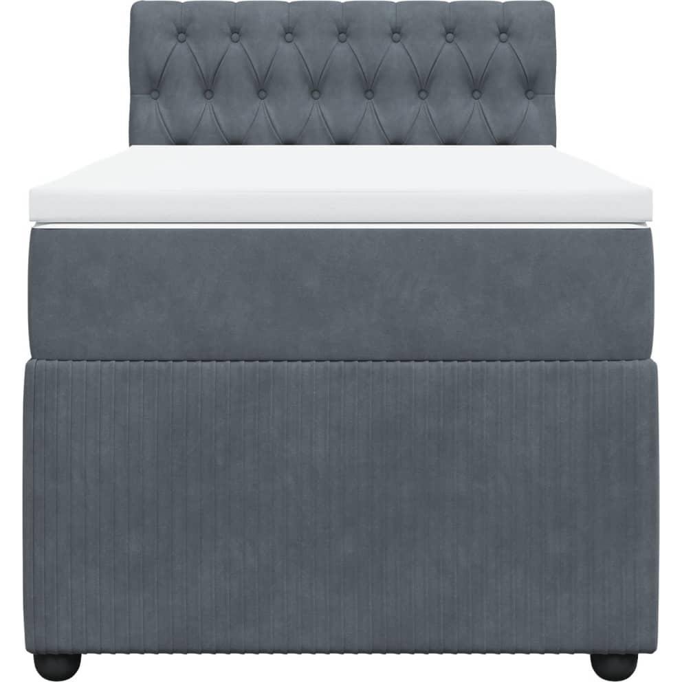 Thumbnail - VidaXL, Bett, Bo x springbett mit Matratze 100 x 200 cm Samt (100 x 200 cm)