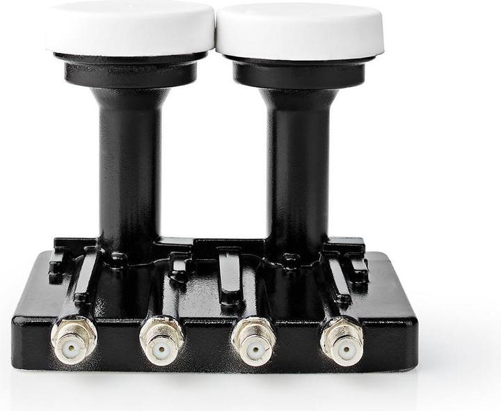 Actual product image Nedis LNB Quad Monoblock 4.3 ° Output connector: 4X F-Connector Noise figure range: 0.85 dB Converse (Quad LNB)