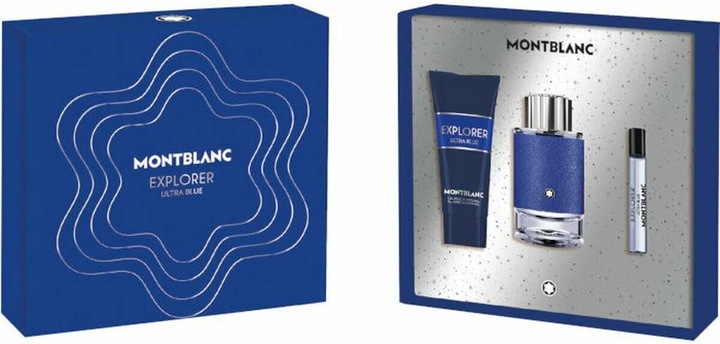 Montblanc Explorer Ultra Blue Eau de Parfum Spray 100ml Set 3 Artikel (Eau de Parfum, 100 ml)