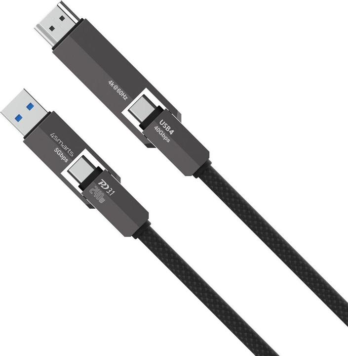 Produktbild 4smarts USB4 HDMI Kabel ComboCord (1.50 m, USB 4.0, 240 W)