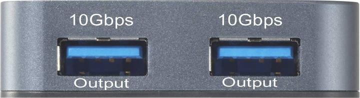 Productafbeelding Renkforce RF-USBH-500 4 Port USB 3.2 Gen 2-Hub mit Aluminiumgehäuse Aluminium-Gr (USB-C, 4 Havens)