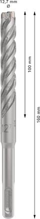 Actual product image Bosch Professional PRO SDS plus-5X hammer drill bit, 12.7 x 100 x 160 mm (12.7 millimetres)